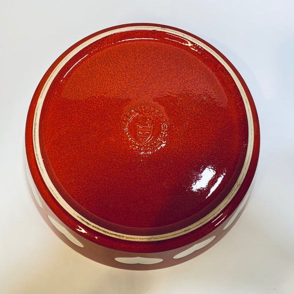 Waechtersbach China Red White HEART 8 7/8" Round Vegetable Serving Bowl **READ** - Picture 6 of 10